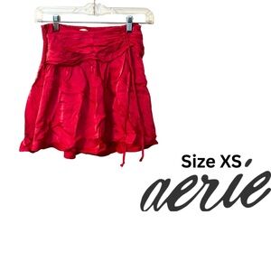NWT Aerie Uptown Pink Ruffle Mini Skirt in XS